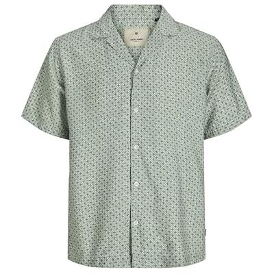 JACK & JONES Jprblulincoln Print Resort S/S Shirt, Säkringsgrön, XS JACK & JONES Jprblulincoln Print Resort S/S Shirt, Säkringsgrön, XS