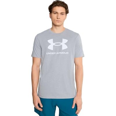 Under Armour UA Sportstyle Logo Update SS Stål Ljus Heather/Vit 3XL Under Armour UA Sportstyle Logo Update SS Stål Ljus Heather/Vit 3XL