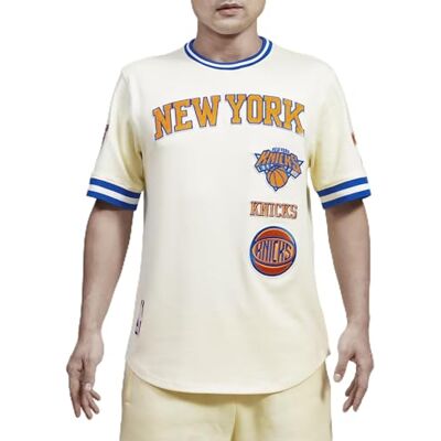 Pro Standard NBA New York Knicks Retro Classics Herr T-shirt S/S, äggskal/kungsblå, S, Äggskal/kungsblå, S Pro Standard NBA New York Knicks Retro Classics Herr T-shirt S/S, äggskal/kungsblå, S, Äggskal/kungsblå, S