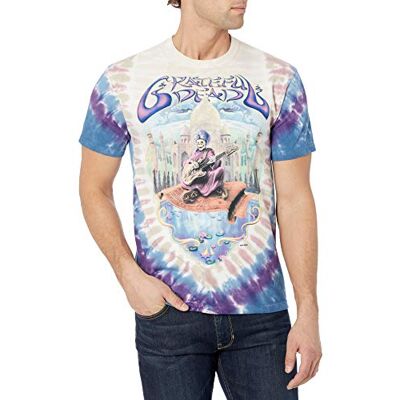 Liquid Blue Tacksam Dead-Carpet Ride T-shirt för män, Batikfärg, M Liquid Blue Tacksam Dead-Carpet Ride T-shirt för män, Batikfärg, M