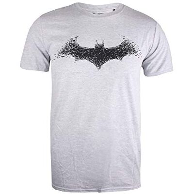 DC Comics Batman Bat Logo T-shirt för män, Gråmelange, M DC Comics Batman Bat Logo T-shirt för män, Gråmelange, M