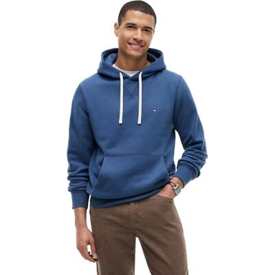 Tommy Hilfiger herr ESS SEASONAL FLEECE HOODY MW0MW39997 pullover huvtröja, blå, S, Blå (Egeiska havet), S Tommy Hilfiger herr ESS SEASONAL FLEECE HOODY MW0MW39997 pullover huvtröja, blå, S, Blå (Egeiska havet), S