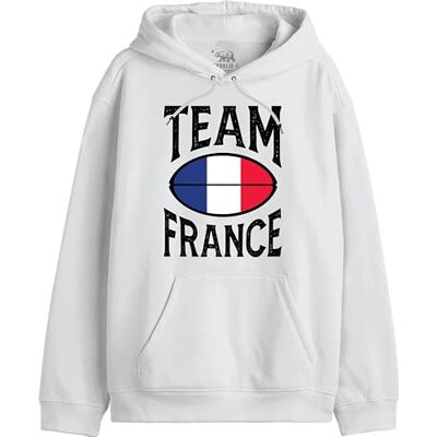 REPUBLIC OF CALIFORNIA "Team France" UXREPCZSW028 Sweatshirt för män, vit, storlek XXL, Vitt och blått, XS REPUBLIC OF CALIFORNIA "Team France" UXREPCZSW028 Sweatshirt för män, vit, storlek XXL, Vitt och blått, XS