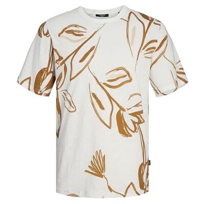 JACK & JONES Jprblapalma AOP Ss Tee Crew Neck Sn T-shirt, sudan brown, M JACK & JONES Jprblapalma AOP Ss Tee Crew Neck Sn T-shirt, sudan brown, M