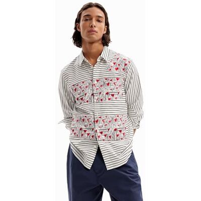 Desigual Cam_mirto T-shirt för män, Vit, S Desigual Cam_mirto T-shirt för män, Vit, S