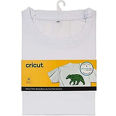 Cricut T-shirt för män tom, rund hals, vit, M Cricut T-shirt för män tom, rund hals, vit, M