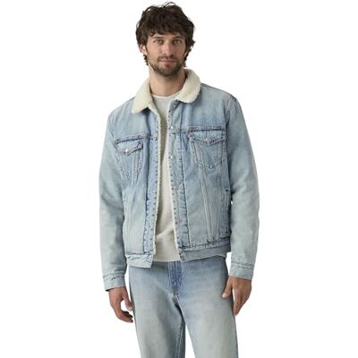 Levi's Herr typ 3 Sherpa truckerjacka, Kentucky Blue Sherpa – blå, M Levi's Herr typ 3 Sherpa truckerjacka, Kentucky Blue Sherpa – blå, M