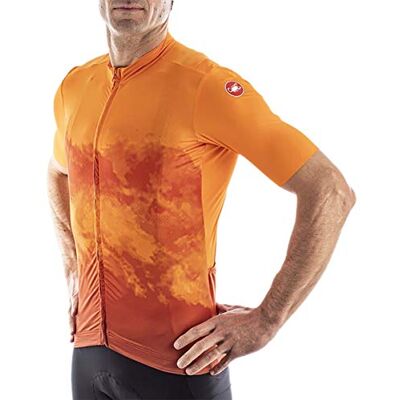 CASTELLI T-shirt för män, jersey, orange, XS CASTELLI T-shirt för män, jersey, orange, XS