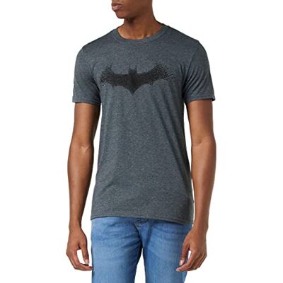 DC Comics Batman Bat Logo T-shirt för män, Mörk ljung grå, M DC Comics Batman Bat Logo T-shirt för män, Mörk ljung grå, M