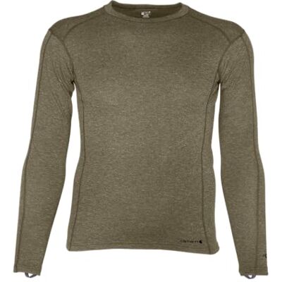 Carhartt Herr Base Force tung polyesterull Crew Layer Top, Djupt bränd olivljung, XXL Carhartt Herr Base Force tung polyesterull Crew Layer Top, Djupt bränd olivljung, XXL