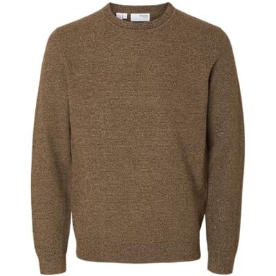 SELECTED HOMME SELECTED FEMME Slhross Ls Knit Structure Crew Neck Noos, Halv kopp, M SELECTED HOMME SELECTED FEMME Slhross Ls Knit Structure Crew Neck Noos, Halv kopp, M