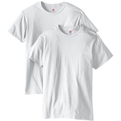 Hanes herr Nano Premium bomulls-t-shirt (förpackning med 2), Vitt, M Hanes herr Nano Premium bomulls-t-shirt (förpackning med 2), Vitt, M