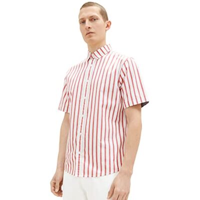 TOM TAILOR Herrskjorta, 1037282, 31787-röd off white Stripe, L, 31787 – Red Off White Stripe, L TOM TAILOR Herrskjorta, 1037282, 31787-röd off white Stripe, L, 31787 – Red Off White Stripe, L
