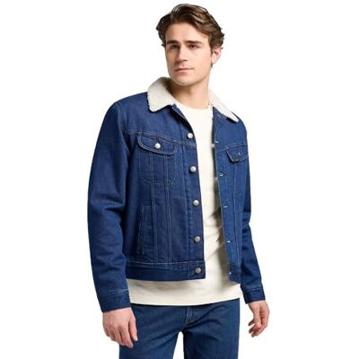 Lee Sherpa Rider jeansjacka för män, Spara det, S Lee Sherpa Rider jeansjacka för män, Spara det, S