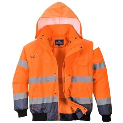 Portwest C465 Hi-Vis Kontrast Bomber Jacka, Regelbunden, Storlek 3XL, Orange/Marinblå Portwest C465 Hi-Vis Kontrast Bomber Jacka, Regelbunden, Storlek 3XL, Orange/Marinblå