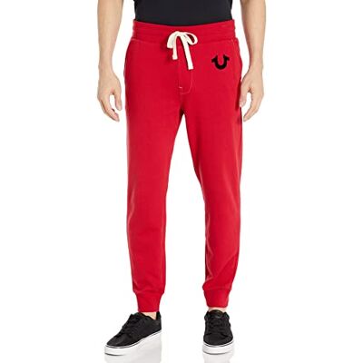 True Religion herr klassisk logotyp joggingbyxa, Rubin röd/svart, M True Religion herr klassisk logotyp joggingbyxa, Rubin röd/svart, M
