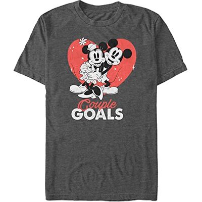 Disney Classics Unisex Musse Classic-Couple Goals Organic Short Sleeve t-shirt, Melange svart, L, Melange svart, L Disney Classics Unisex Musse Classic-Couple Goals Organic Short Sleeve t-shirt, Melange svart, L, Melange svart, L