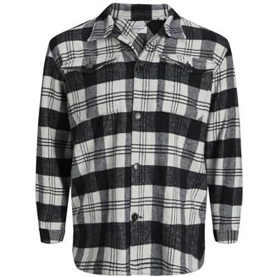 JACK & JONES JACK&JONES Herr JOROLLIE Check Overshirt LS PLS skjorta, marinblå kavaj, 3XL JACK & JONES JACK&JONES Herr JOROLLIE Check Overshirt LS PLS skjorta, marinblå kavaj, 3XL