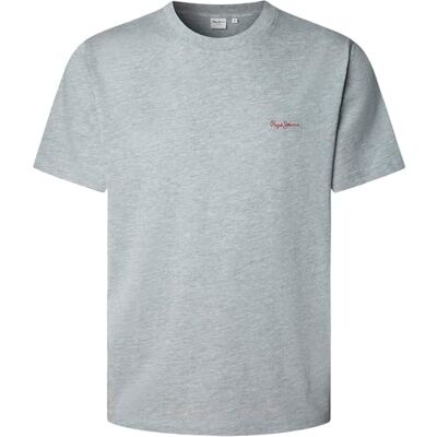 Pepe Jeans herr kontrast Connor t-shirt, grå (Marl Gray), S, Grå (Marl grå), S Pepe Jeans herr kontrast Connor t-shirt, grå (Marl Gray), S, Grå (Marl grå), S