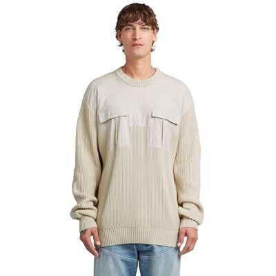 G-STAR herr Woven Mix R Knit Tröja G-STAR herr Woven Mix R Knit Tröja