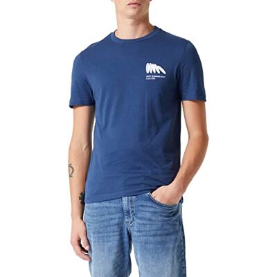 s.Oliver Kortärmad T-shirt för män, blå, S s.Oliver Kortärmad T-shirt för män, blå, S
