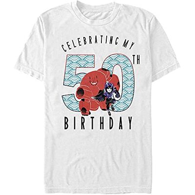Disney Unisex Big Hero 6 film Baymax 50 Years Organic kortärmad T-shirt, Vit, XL Disney Unisex Big Hero 6 film Baymax 50 Years Organic kortärmad T-shirt, Vit, XL