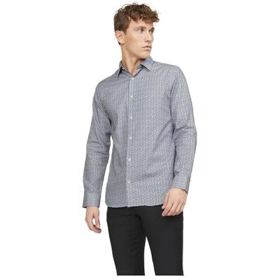 JACK & JONES JPRBLANORDIC Print Shirt L/S SN, Troposphere/Aop: comfort fit, S JACK & JONES JPRBLANORDIC Print Shirt L/S SN, Troposphere/Aop: comfort fit, S