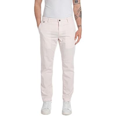 Replay Herr regular fit Chino Jeans Benni X-Lite Plus-kollektion, 709 ljusrosa, 31W / 32L Replay Herr regular fit Chino Jeans Benni X-Lite Plus-kollektion, 709 ljusrosa, 31W / 32L