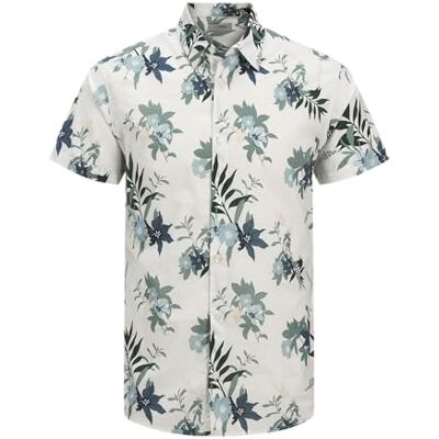 JJ REBEL Jrebbastian Flower Print Shirt Ss, Molndansare, S JJ REBEL Jrebbastian Flower Print Shirt Ss, Molndansare, S