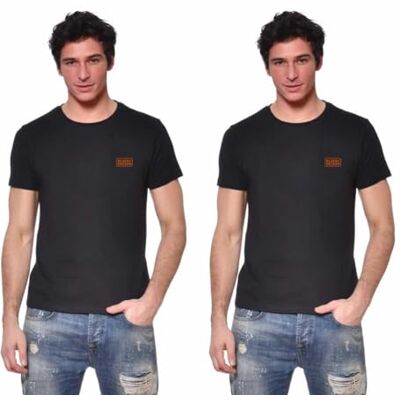 Black & Decker T-shirt för män 100% bomull, rund hals, kortärmad 140gr/m² (set om 2), storlek 2XL, 2x svart, XXL Black & Decker T-shirt för män 100% bomull, rund hals, kortärmad 140gr/m² (set om 2), storlek 2XL, 2x svart, XXL