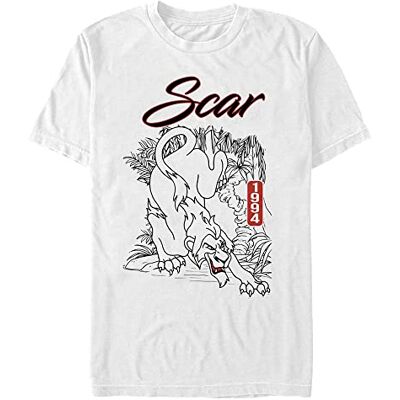 Disney Unisex The Lion King Long Live Scar Organic kortärmad T-shirt, Vit, XXL Disney Unisex The Lion King Long Live Scar Organic kortärmad T-shirt, Vit, XXL