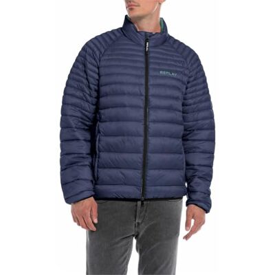 Replay Nylonjacka för män, Ocean Blue 714, XL Replay Nylonjacka för män, Ocean Blue 714, XL