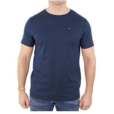 Tommy Hilfiger Bomull Cn Tee Ss Icon T-Tröja, Blå, XL Tommy Hilfiger Bomull Cn Tee Ss Icon T-Tröja, Blå, XL