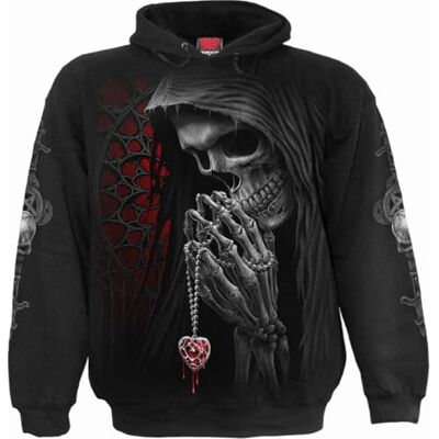 Spiral Forbidden Huvtröja för män, svart Everyday Goth, Gothic, rockwear, svart, S Spiral Forbidden Huvtröja för män, svart Everyday Goth, Gothic, rockwear, svart, S