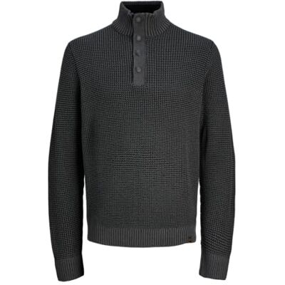JACK & JONES Jjethan Knit High Neck, svart, S JACK & JONES Jjethan Knit High Neck, svart, S