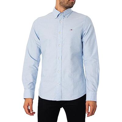 GANT Slim Oxford-skjorta för män, ljusblå, 3XL GANT Slim Oxford-skjorta för män, ljusblå, 3XL