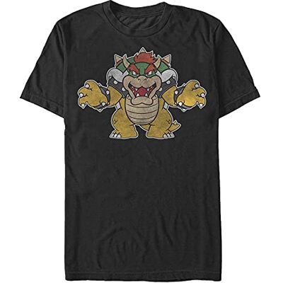 Nintendo Just Bowser T-shirt för män, svart, S Nintendo Just Bowser T-shirt för män, svart, S