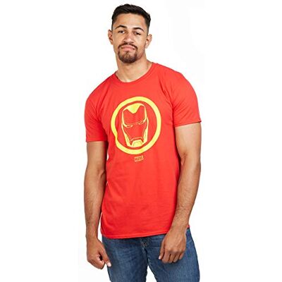 Marvel Herr Iron Man Emblem-Mens Lrg t-shirt, röd (Red Red), (tillverkarens storlek: Stor) Marvel Herr Iron Man Emblem-Mens Lrg t-shirt, röd (Red Red), (tillverkarens storlek: Stor)