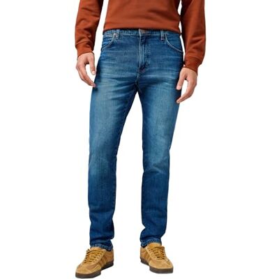Wrangler River jeans för män, avsmalnande passform, konformade ben, Faded Harvest, 30W / 32L Wrangler River jeans för män, avsmalnande passform, konformade ben, Faded Harvest, 30W / 32L