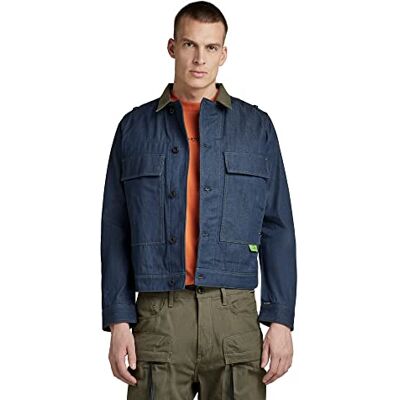 G-STAR RAW , Herr Utility Flap Fickjacka PM, Blau (Raw Denim C970-001), XXL G-STAR RAW , Herr Utility Flap Fickjacka PM, Blau (Raw Denim C970-001), XXL
