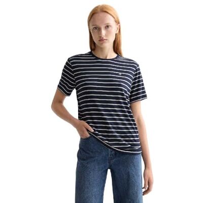 Scotch & Soda randig normal passform t-shirt, Sky Captain/Languid Lavender V464, XL Scotch & Soda randig normal passform t-shirt, Sky Captain/Languid Lavender V464, XL