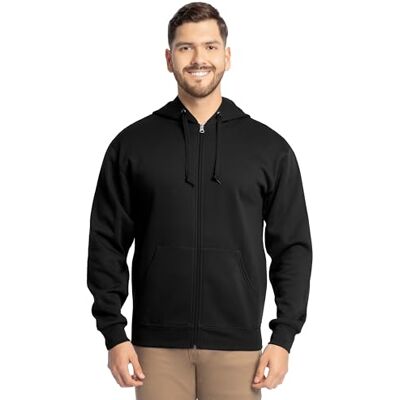 Fruit of the Loom Unisex Vuxen EverSoft Fleece Huvtröja Sweatshirt med hel dragkedja, Svart hel dragkedja, M Fruit of the Loom Unisex Vuxen EverSoft Fleece Huvtröja Sweatshirt med hel dragkedja, Svart hel dragkedja, M