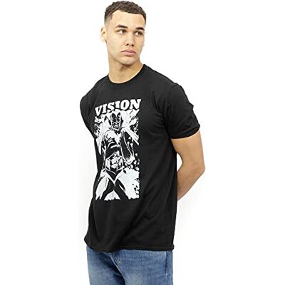 Marvel Vision Mono T-shirt för män, Svart, S Marvel Vision Mono T-shirt för män, Svart, S