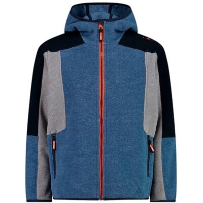 CMP Knit Tech Barn Fleece Jacka Med Fast Huva Unisex Jacket Barn Och Pojkar CMP Knit Tech Barn Fleece Jacka Med Fast Huva Unisex Jacket Barn Och Pojkar