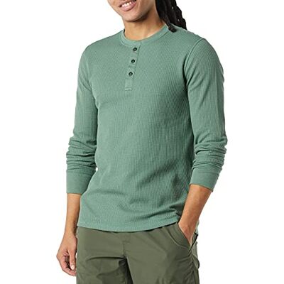Amazon Essentials Herr normal passform långärmad våffla Henley-skjorta, grön, XX-Large Amazon Essentials Herr normal passform långärmad våffla Henley-skjorta, grön, XX-Large