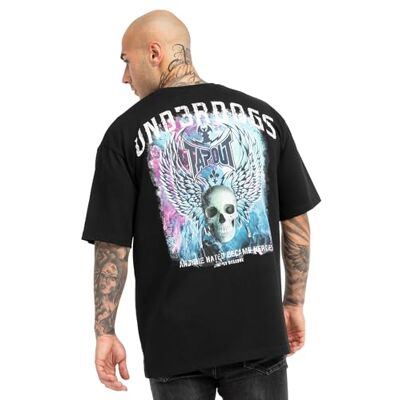 TapouT Herr T-shirt oversize ELSINOR, Svart/flerfärgad, L TapouT Herr T-shirt oversize ELSINOR, Svart/flerfärgad, L