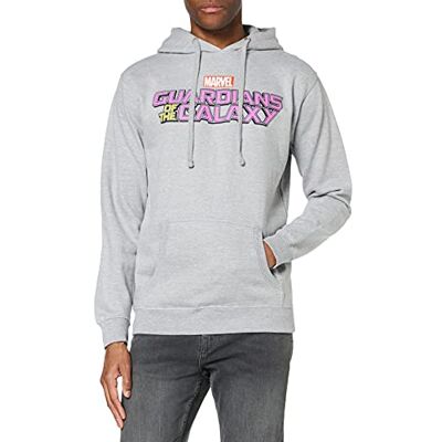 Marvel GOTG textlogotyp T-shirt för män, Grå, M Marvel GOTG textlogotyp T-shirt för män, Grå, M