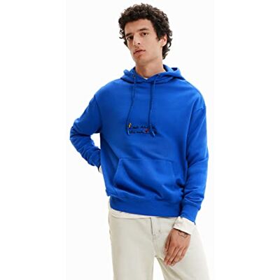 Desigual Herr 5036 blå liten sweat_pol, XL, blå, XL Desigual Herr 5036 blå liten sweat_pol, XL, blå, XL