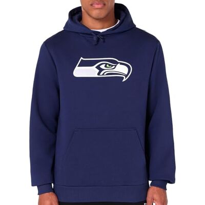 New Era Seattle Seahawks NFL Team Logo Hoody blå huvtröja New Era Seattle Seahawks NFL Team Logo Hoody blå huvtröja