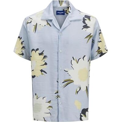 JACK & JONES Jortavira Marshall AOP skjorta Ss Oc25, Skyway, M JACK & JONES Jortavira Marshall AOP skjorta Ss Oc25, Skyway, M